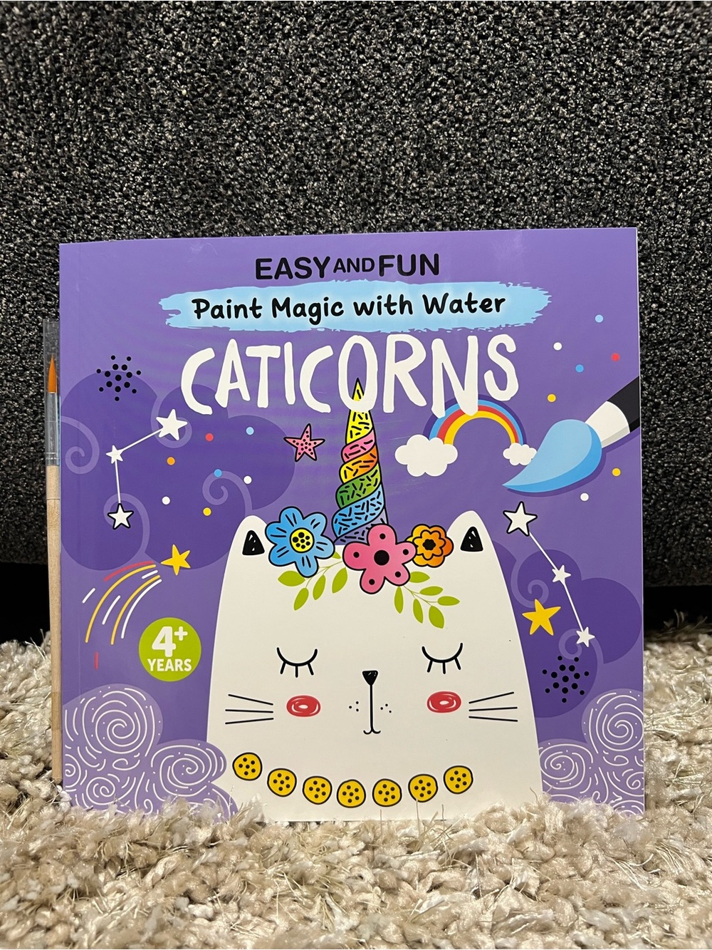 Purple 'Caticorns' Paint Magic with Water Book